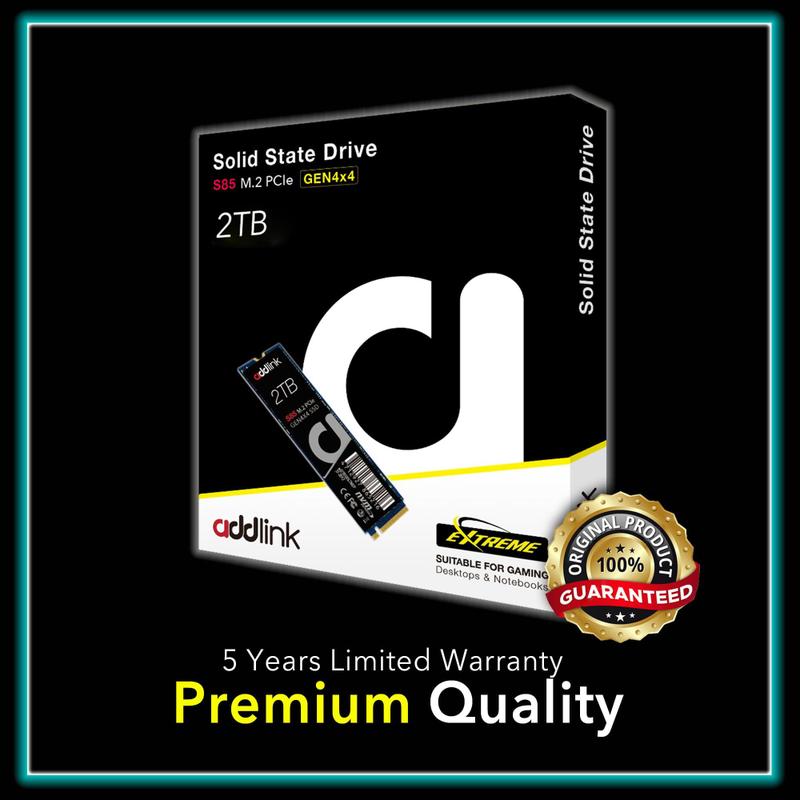 新品未使用 addlink S85 2TB NVMe SSD SSD Addlink S85 2TB PCIe Gen4 NVMe 6000 MB/s - HD SSD - Magazine Luiza